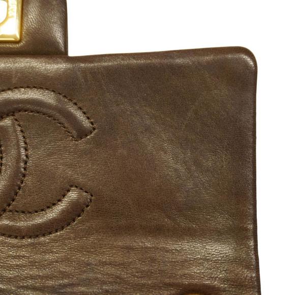 Chanel Shoulder Bag Matelasse Chain Lambskin Brown Women's - Picture 8 of 15